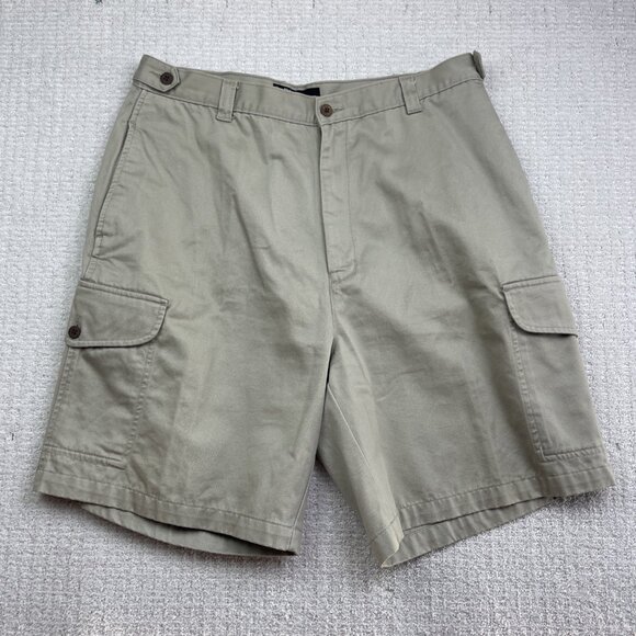 PGA Tour Men’s Cargo Golf Shorts Khaki Beige Size 36 Performance Sports Pockets - Picture 1 of 14